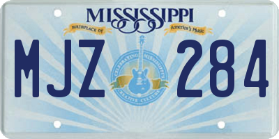 MS license plate MJZ284