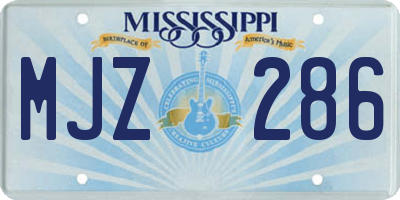 MS license plate MJZ286