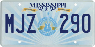 MS license plate MJZ290