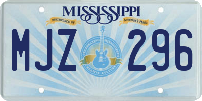 MS license plate MJZ296