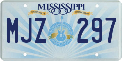 MS license plate MJZ297