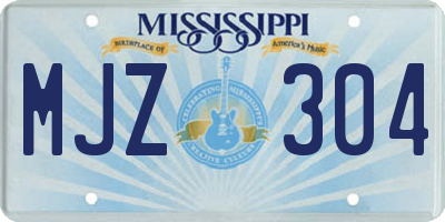 MS license plate MJZ304