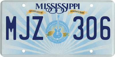 MS license plate MJZ306