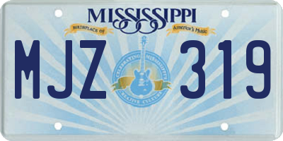 MS license plate MJZ319
