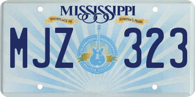 MS license plate MJZ323
