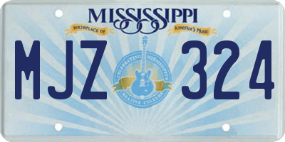 MS license plate MJZ324