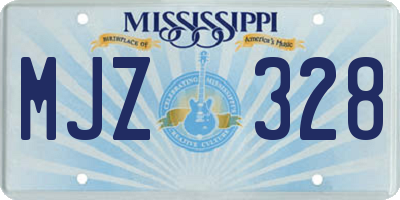 MS license plate MJZ328