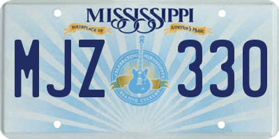 MS license plate MJZ330