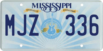MS license plate MJZ336