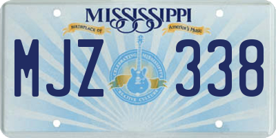 MS license plate MJZ338