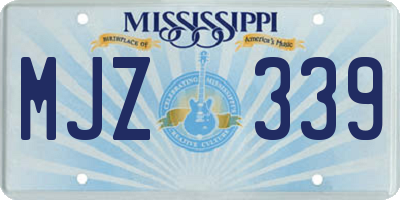 MS license plate MJZ339