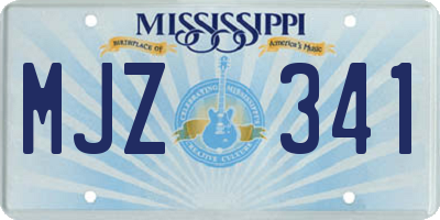 MS license plate MJZ341