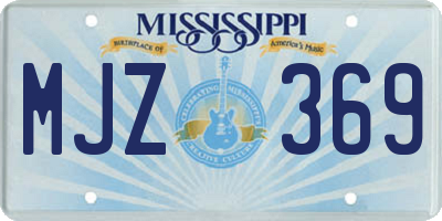 MS license plate MJZ369