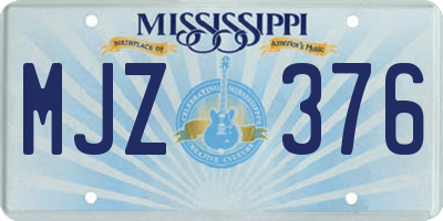 MS license plate MJZ376