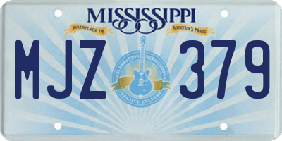 MS license plate MJZ379