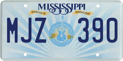 MS license plate MJZ390