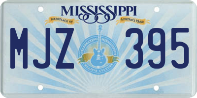 MS license plate MJZ395
