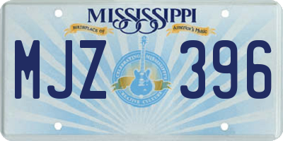 MS license plate MJZ396