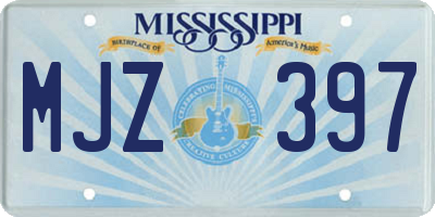 MS license plate MJZ397