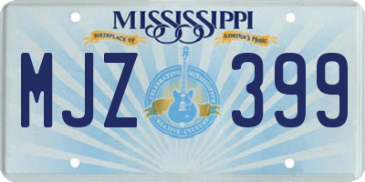 MS license plate MJZ399