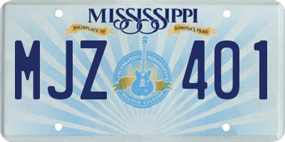 MS license plate MJZ401