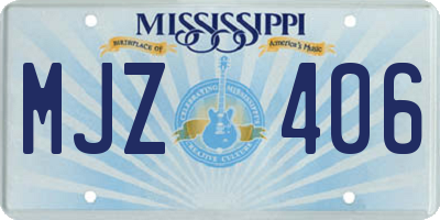 MS license plate MJZ406