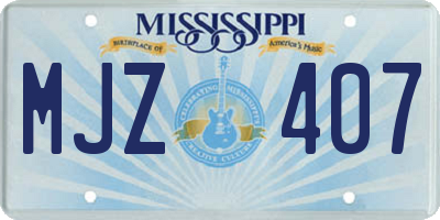 MS license plate MJZ407