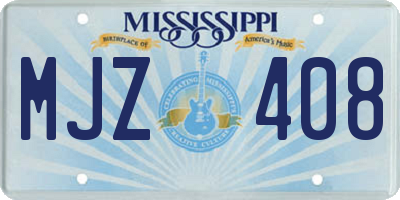 MS license plate MJZ408