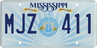 MS license plate MJZ411