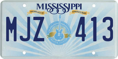 MS license plate MJZ413