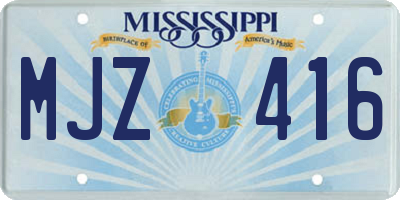 MS license plate MJZ416