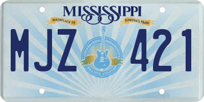 MS license plate MJZ421