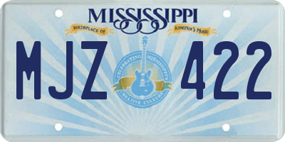 MS license plate MJZ422