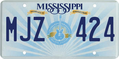MS license plate MJZ424