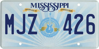 MS license plate MJZ426