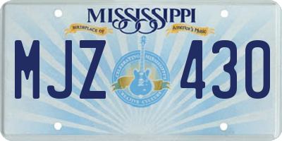 MS license plate MJZ430