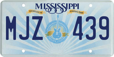 MS license plate MJZ439