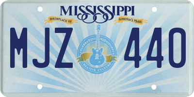 MS license plate MJZ440