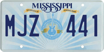 MS license plate MJZ441