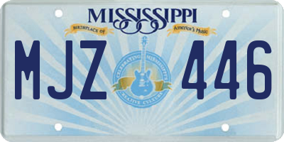MS license plate MJZ446