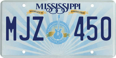 MS license plate MJZ450