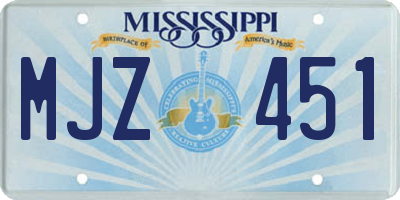 MS license plate MJZ451