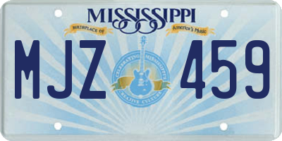 MS license plate MJZ459