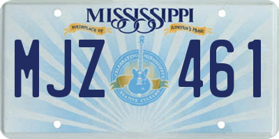 MS license plate MJZ461