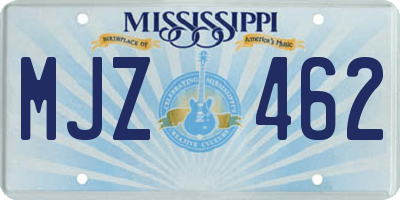 MS license plate MJZ462