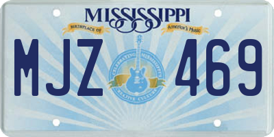 MS license plate MJZ469