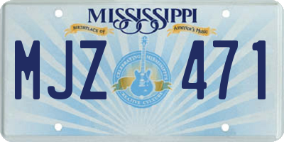 MS license plate MJZ471