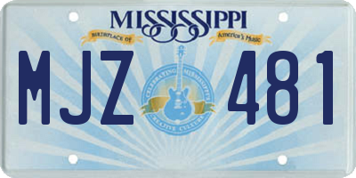MS license plate MJZ481