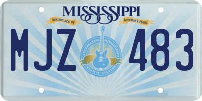 MS license plate MJZ483
