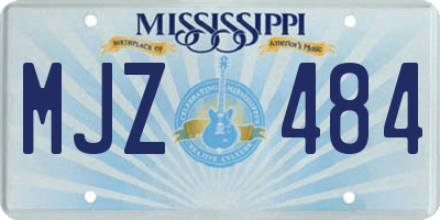 MS license plate MJZ484